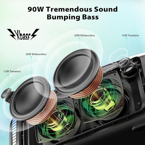 Tribit StormBox Blast Portable Speaker: 90W Loud Stereo Sound with XBass for Outdoor Enthusiasts
| Tribit StormBox Blas